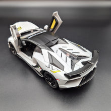 Load image into Gallery viewer, Explorafind 2023 Lamborghini Aventador SVJ 63 Satin Grey 1:24 Die Cast Car