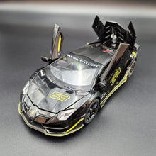 Load image into Gallery viewer, Explorafind 2023 Lamborghini Aventador SVJ 63 Black 1:24 Die Cast Car