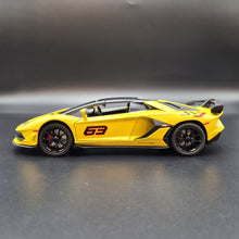 Load image into Gallery viewer, Explorafind 2023 Lamborghini Aventador SVJ 63 Yellow 1:24 Die Cast Car