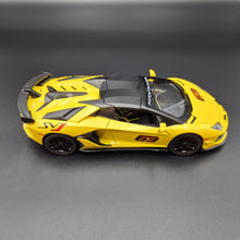 Load image into Gallery viewer, Explorafind 2023 Lamborghini Aventador SVJ 63 Yellow 1:24 Die Cast Car