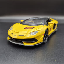 Load image into Gallery viewer, Explorafind 2023 Lamborghini Aventador SVJ 63 Yellow 1:24 Die Cast Car