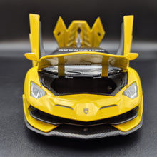 Load image into Gallery viewer, Explorafind 2023 Lamborghini Aventador SVJ 63 Yellow 1:24 Die Cast Car