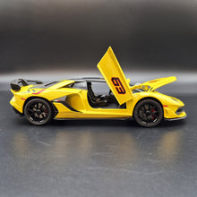 Load image into Gallery viewer, Explorafind 2023 Lamborghini Aventador SVJ 63 Yellow 1:24 Die Cast Car