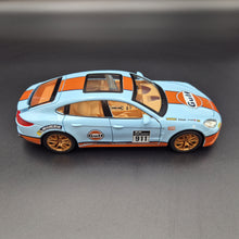 Load image into Gallery viewer, Explorafind 2019 Porsche Panamera S Gulf Blue 1:24 Die Cast Car
