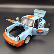 Load image into Gallery viewer, Explorafind 1994 Porsche 964 Turbo Carrera RS Gulf Blue 1:24 Die Cast Car