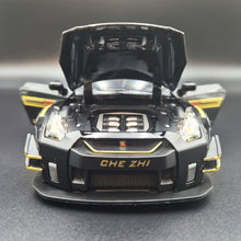 Load image into Gallery viewer, Explorafind 2020 Nissan GT-R Black 1:24 Die Cast Car
