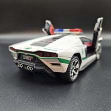 Load image into Gallery viewer, Explorafind 2023 Lamborghini Countach LPI 800-4 Dubai Police White 1:24 Die Cast Police Car