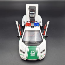 Load image into Gallery viewer, Explorafind 2023 Lamborghini Countach LPI 800-4 Dubai Police White 1:24 Die Cast Police Car