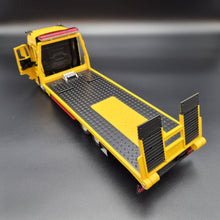Load image into Gallery viewer, Explorafind 2023 Mercedes-Benz Actros Truck with Tilt Tray Yellow 1:24 Die Cast Truck