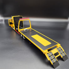 Load image into Gallery viewer, Explorafind 2023 Mercedes-Benz Actros Truck with Tilt Tray Yellow 1:24 Die Cast Truck