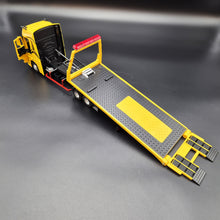 Load image into Gallery viewer, Explorafind 2023 Mercedes-Benz Actros Truck with Tilt Tray Yellow 1:24 Die Cast Truck