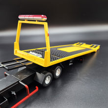 Load image into Gallery viewer, Explorafind 2023 Mercedes-Benz Actros Truck with Tilt Tray Yellow 1:24 Die Cast Truck