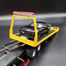 Load image into Gallery viewer, Explorafind 2023 Mercedes-Benz Actros Truck with Tilt Tray Yellow 1:24 Die Cast Truck