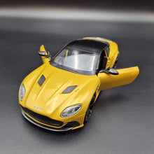 Load image into Gallery viewer, Explorafind 2023 Aston Martin DBS Coupe Yellow 1:24 Die Cast Car