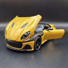 Load image into Gallery viewer, Explorafind 2023 Aston Martin DBS Coupe Yellow 1:24 Die Cast Car