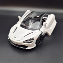 Load image into Gallery viewer, Explorafind 2023 McLaren 720S White 1:24 Die Cast Car