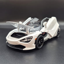 Load image into Gallery viewer, Explorafind 2023 McLaren 720S White 1:24 Die Cast Car