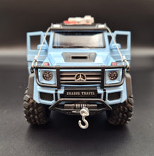 Load image into Gallery viewer, Explorafind 2019 Mercedes-Benz G550 4x4 Squared Sky Blue 1:24 Die Cast SUV