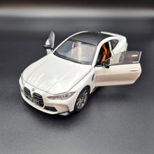 Load image into Gallery viewer, Explorafind 2023 BMW M4 G82 Coupe Pearl White 1:24 Die Cast Car