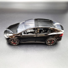 Load image into Gallery viewer, Explorafind 2020 Tesla Model X Black 1:24 Die Cast Car