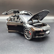 Load image into Gallery viewer, Explorafind 2020 Tesla Model X Black 1:24 Die Cast Car