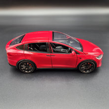 Load image into Gallery viewer, Explorafind 2020 Tesla Model X Red 1:24 Die Cast Car