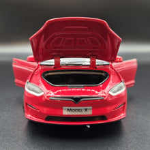 Load image into Gallery viewer, Explorafind 2020 Tesla Model X Red 1:24 Die Cast Car