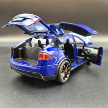 Load image into Gallery viewer, Explorafind 2020 Tesla Model X Blue 1:24 Die Cast Car