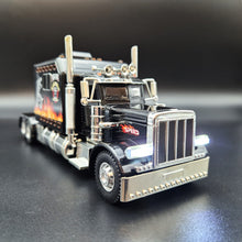 Load image into Gallery viewer, Explorafind Peterbilt 389 AeroCab Style Truck Black 1:24 Die Cast Truck
