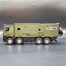 Load image into Gallery viewer, Explorafind 2021 Mercedes Nomadism Off Road RV Army Green 1:24 Die Cast Truck