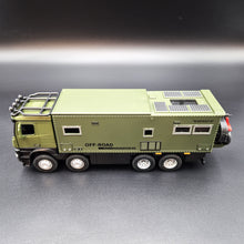 Load image into Gallery viewer, Explorafind 2021 Mercedes Nomadism Off Road RV Army Green 1:24 Die Cast Truck
