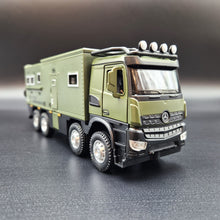 Load image into Gallery viewer, Explorafind 2021 Mercedes Nomadism Off Road RV Army Green 1:24 Die Cast Truck