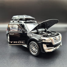 Load image into Gallery viewer, Explorafind 2023 Nissan Patrol Black 1:32 Die Cast Car