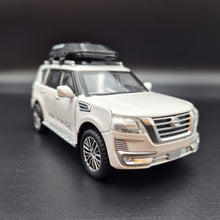 Load image into Gallery viewer, Explorafind 2023 Nissan Patrol White 1:32 Die Cast Car