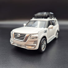 Load image into Gallery viewer, Explorafind 2023 Nissan Patrol White 1:32 Die Cast Car