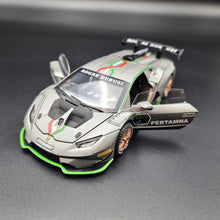 Load image into Gallery viewer, Explorafind 2022 Lamborghini Huracán LP 620-2 Super Trofeo EVO2 Grey 1:32 Die Cast Car
