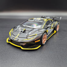 Load image into Gallery viewer, Explorafind 2022 Lamborghini Huracán LP 620-2 Super Trofeo EVO2 Satin Black 1:32 Die Cast Car
