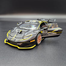 Load image into Gallery viewer, Explorafind 2022 Lamborghini Huracán LP 620-2 Super Trofeo EVO2 Satin Black 1:32 Die Cast Car