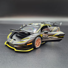 Load image into Gallery viewer, Explorafind 2022 Lamborghini Huracán LP 620-2 Super Trofeo EVO2 Satin Black 1:32 Die Cast Car