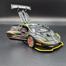 Load image into Gallery viewer, Explorafind 2022 Lamborghini Huracán LP 620-2 Super Trofeo EVO2 Satin Black 1:32 Die Cast Car