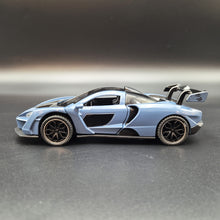 Load image into Gallery viewer, Explorafind 2019 McLaren Senna Blue/Grey 1:32 Die Cast Car
