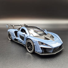 Load image into Gallery viewer, Explorafind 2019 McLaren Senna Blue/Grey 1:32 Die Cast Car