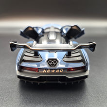 Load image into Gallery viewer, Explorafind 2019 McLaren Senna Blue/Grey 1:32 Die Cast Car