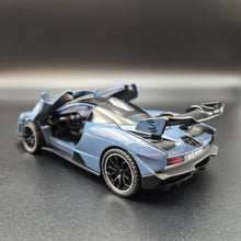 Load image into Gallery viewer, Explorafind 2019 McLaren Senna Blue/Grey 1:32 Die Cast Car