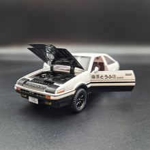 Load image into Gallery viewer, Explorafind 1986 Toyota Trueno AE86 "Initial D" White 1:32 Die Cast Car