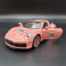 Load image into Gallery viewer, Explorafind 2021 Porsche 911 Targa 4S Pink 1:32 Die Cast Car