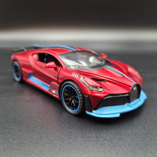 Load image into Gallery viewer, Explorafind 2021 Bugatti Divo Satin Red 1:32 Die Cast Car