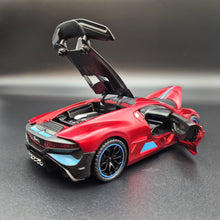 Load image into Gallery viewer, Explorafind 2021 Bugatti Divo Satin Red 1:32 Die Cast Car