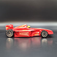 Load image into Gallery viewer, Hot Wheels 2002 F1 Car Red McDonalds Die Cast Car