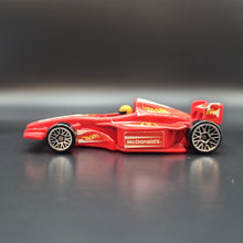 Load image into Gallery viewer, Hot Wheels 2002 F1 Car Red McDonalds Die Cast Car